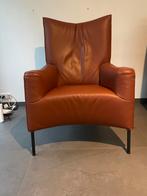 Lederen fauteuil Leolux pode, Huis en Inrichting, Ophalen, Zo goed als nieuw, 50 tot 75 cm, Leer