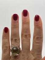 A835 Prachtige zilveren ring lemon topaas (verstelbaar), Ophalen of Verzenden, Zilver, Ring, Met edelsteen