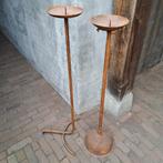 Set 2x unieke metalen vloerkandelaar kandelaar roest *Etage3, Ophalen, Gebruikt, ., .