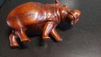 Gesneden houten nijlpaard, Antiek en Kunst, Ophalen of Verzenden