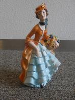 goebel beeldje dame met bloem mandje, Verzenden