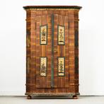 Antieke Beschilderde Volkskunst Bruidskasten Kisten Meubels, Antiek en Kunst, Ophalen