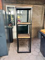 Industriële (Boeken) kast Hout/Metaal, Huis en Inrichting, Ophalen, Met plank(en), Gebruikt, 50 tot 100 cm