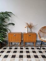 Vintage midcentury nachtkastjes | kastjes | retro, Huis en Inrichting, Ophalen, Gebruikt, 55 tot 70 cm, 45 tot 65 cm