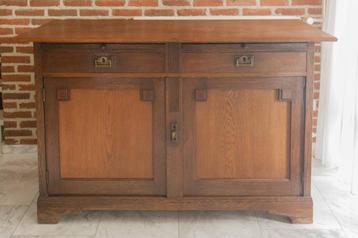 A-Kwaliteit Antiek Massief Eiken Dressoir - Jaren 10 20 30 beschikbaar voor biedingen