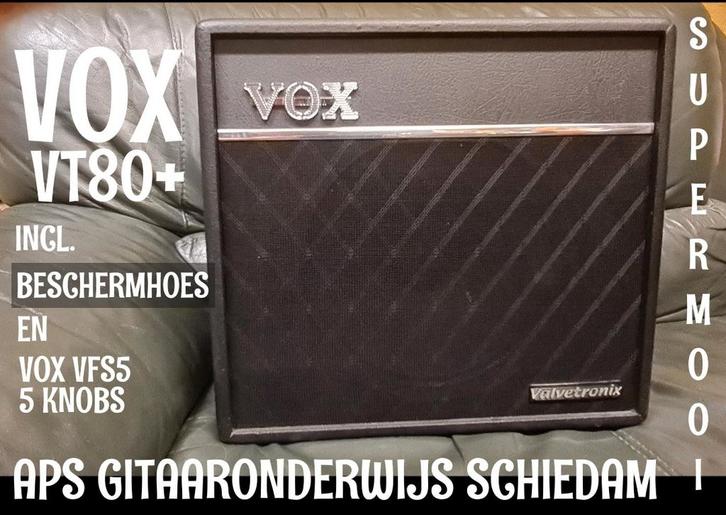SUPERMOOIE VOX VT80+ GITAARCOMBO 120WT +HOES+VFS5 FOOTSWITCH, Muziek en Instrumenten, Versterkers | Bas en Gitaar, Nieuw, Gitaar