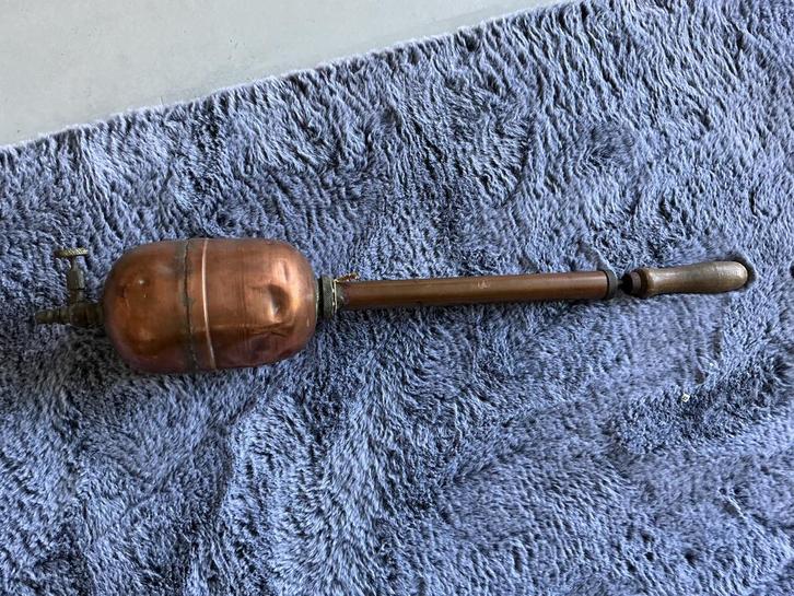 Antieke Koperen Insectenverstuiver Plantenspuit Gereedschap, Antiek en Kunst, Antiek | Gereedschap en Instrumenten, Ophalen of Verzenden