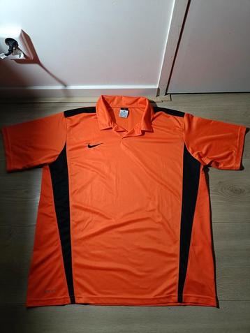 (XL) Nike Dri-Fit Voetbal Oranje Sport Polo/Shirt Polyester beschikbaar voor biedingen