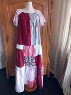 Unieke zomerse patchwork jurk van vintage stoffen XL, Ophalen of Verzenden, Nieuw, Onder de knie