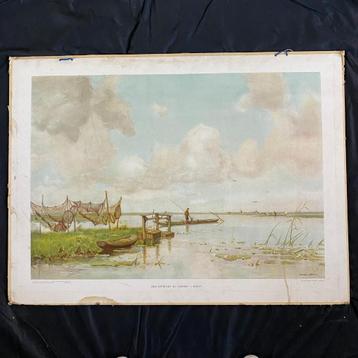 Schoolplaat Een veenplas bij Loenen a/d Vecht beschikbaar voor biedingen