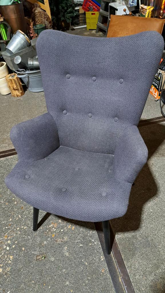 Arne Fauteuil - Zithoogte 45cm, Huis en Inrichting, Fauteuils, Gebruikt, Hout, Stof, Ophalen