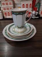 Weimar Porzellan Trio - Kop en Schotel met Bord, Ophalen of Verzenden, Zo goed als nieuw, Overige stijlen, Kop(pen) en/of Schotel(s)