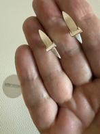 M174/Zilveren degelijke ATN Geborstelde Modernist oorbellen, Gebruikt, Verzenden, X, Zilver