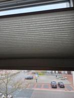 Olijfgroene plissé gordijnen - 136x165 & 136x145, Ophalen, 100 tot 150 cm, Zo goed als nieuw, Modern