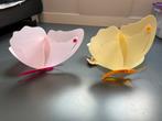 Vlinderlamp in roze en geel, Ophalen of Verzenden, Zo goed als nieuw