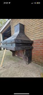 Authentieke smeedovenkap met rookkanaal – zwaar smeedijzer, Ophalen, Zo goed als nieuw, Vrijstaande haard, Houthaard