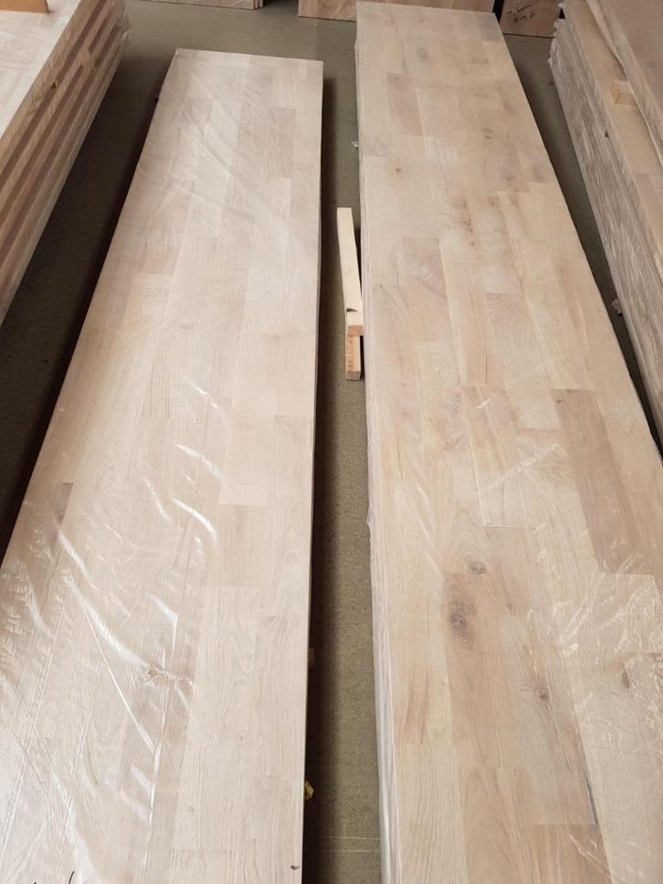 Eiken werkbladen, aanrecht bladen 240x64x4 cm, eiken keuken, Huis en Inrichting, Keuken | Keukenbenodigdheden, Nieuw, Ophalen