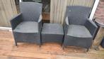 Twee tuin stoelen met tafel en kussens van Bella Vita set, Ophalen, Zo goed als nieuw