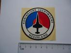 sticker oud Leger F104 klu uchtmacht jaren 70 militair retro, Verzamelen, Verzenden, Zo goed als nieuw, Bedrijf of Vereniging