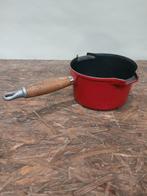 Rode steelpan - 15,5cm diameter, 8,5cm hoog, Ophalen of Verzenden