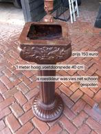 Gietijzeren plantenbak met zuil - 1 meter hoog, Tuin en Terras, Ophalen, Gebruikt