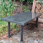 Granieten tuintafel, tegen elk aannemelijk bod, Tuin en Terras, Tuintafels, Ophalen, Gebruikt, Rechthoekig, Overige materialen