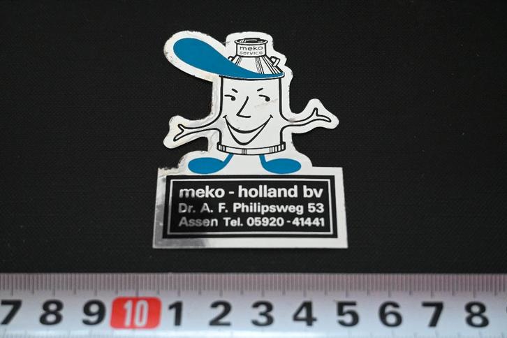 sticker folie meko holland bv dr af philipsweg assen melkbus, Verzamelen, Stickers, Zo goed als nieuw, Ophalen