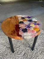 epoxy bijzzettafel, Huis en Inrichting, Ophalen, 50 tot 100 cm, Eikenhout, Zo goed als nieuw