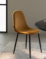 4 Mosterdkleurige Stoelen, Huis en Inrichting, Stoelen, Gebruikt, Overige kleuren, Ophalen of Verzenden, Vier
