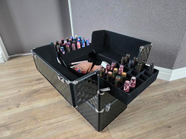 Complete pinkgellac set in luxe opberg koffer, Sieraden, Tassen en Uiterlijk, Uiterlijk | Cosmetica en Make-up, Gebruikt, Handen en Nagels