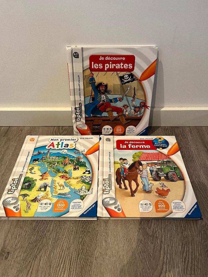 tiptoi 3 boeken piraten boerderij atlas tip toi, Kinderen en Baby's, Speelgoed | Educatief en Creatief, Zo goed als nieuw, Taal en Lezen