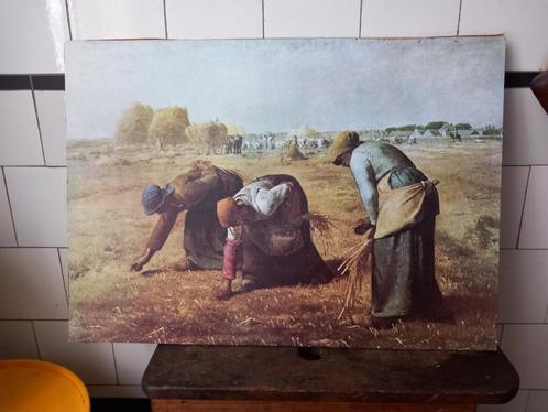 mooie vintage prent, boerenleven op het land Frankrijk groot, Antiek en Kunst, Curiosa en Brocante, Ophalen of Verzenden