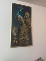 Pauw Print met Gouden Accenten, Minder dan 50 cm, 50 tot 75 cm, Nieuw, Ophalen of Verzenden