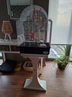 Tekoop: vogelkooi met toebehoren + poot., Ophalen, Zo goed als nieuw, Metaal, Vogelkooi