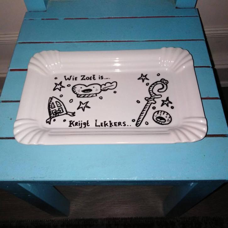 Schaaltje met sinterklaas spreuk, Diversen, Sinterklaas, Gebruikt, Ophalen