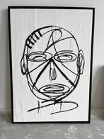 Schilderijen abstract, wit/zwart, 3 st, Ophalen