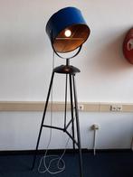 Industriële stalamp, Huis en Inrichting, Lampen | Vloerlampen, Ophalen, Gebruikt, 200 cm of meer, Metaal