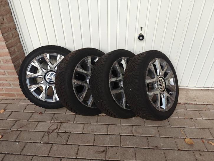 VW Up! Canyon velgen met winterbanden (185/50/16), Auto-onderdelen, Banden en Velgen, Banden en Velgen, Winterbanden, 16 inch