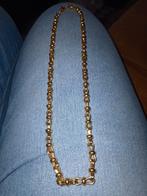Vintage monet crimped chain necklase , admiral raw, Ophalen of Verzenden, Zo goed als nieuw, Goud, Overige materialen