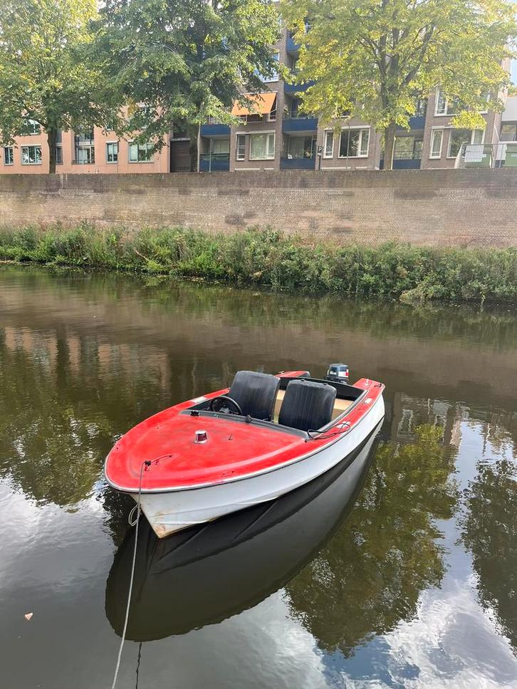 Leuk bootje te koop – 4m lang – met Yamaha 5pk defect, Watersport en Boten, Bootonderdelen, Gebruikt, Motorboot, Ophalen