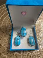 EGYPTISCHE Krachtige Magische Scarabee  Ring & Oorringen, Ophalen of Verzenden, Zilver, Ketting