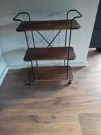 Keukentrolley op wieltjes, Huis en Inrichting, Tafels | Bijzettafels, Ophalen, Gebruikt, Vintage, 55 tot 75 cm