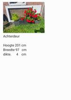 Achterdeur schuurdeur hardhout 2 jr oud, Doe-het-zelf en Verbouw, Ophalen, 80 tot 100 cm, 200 tot 215 cm, Glas