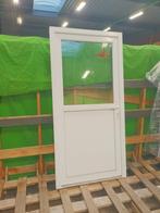 Kunststof Buitendeur 1/2glas  b98 x h200 cm Wit -2490-, Niet ingevuld, Kunststof, Gebruikt, 80 tot 100 cm