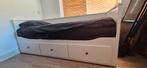 IKEA Hemnes Bedbank met 2 matrassen - Goede conditie!, Wit, Tweepersoons, Scandinavisch, Ophalen of Verzenden