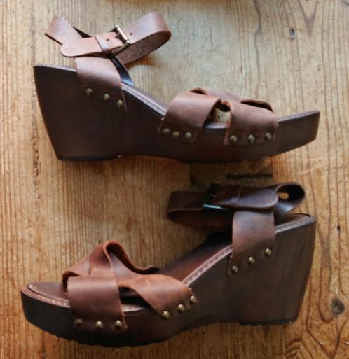 Zgan Sacha sandalen / zomerschoenen mt 42 met blokhak, Kleding | Dames, Schoenen, Zo goed als nieuw, Sandalen of Muiltjes, Bruin