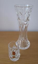 Nachtmann Bleikristal (lepel)vaasje 7½cm hg en vaas 19cm hg, Antiek en Kunst, Antiek | Glas en Kristal, Verzenden