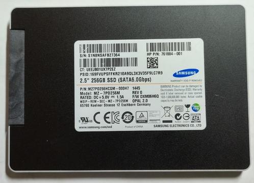 256GB SSD Samsung SATA/6Gb/s, Computers en Software, Harde schijven, Gebruikt, Laptop, Intern, SSD, SATA, Verzenden