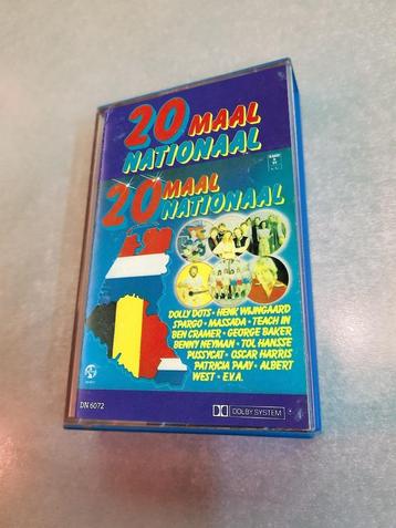20 MAAL NATIONAAL =NL-artiesten jaren '70-80 op cassetteband beschikbaar voor biedingen
