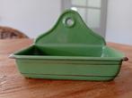 groen emaille zeepbakje met gouden bies, Antiek en Kunst, Antiek | Emaille, Ophalen of Verzenden